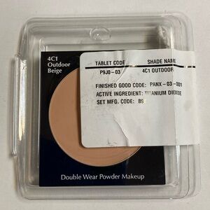 New Estée Lauder Double Wear Powder Makeup in 4C1 Outdoor Beige Sealed Tester